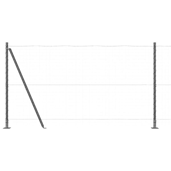 vidaXL Poste de Valla 52 pcs Gris 3,2 x 3,2 x 150 cm