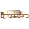 vidaXL Conjunto de sof&aacute;s de exterior 4 uds. Natural