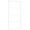 vidaXL Puerta corredera ESG vidrio y aluminio blanca 102,5x205 cm