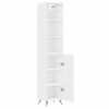 vidaXL Aparador alto madera contrachapada blanco 34,5x34x180 cm