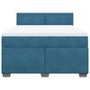 vidaXL Cama box spring con colch&oacute;n terciopelo azul 160x200 cm