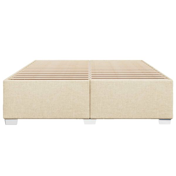 vidaXL Cama sin colch&oacute;n tela color crema 200x200 cm