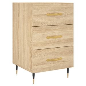 vidaXL Mesita de noche madera de ingenier&iacute;a roble Sonoma 40x40x66 cm