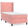 vidaXL Cama box spring con colch&oacute;n terciopelo rosa 80x200 cm