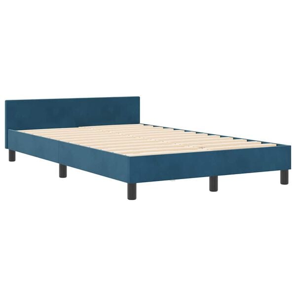vidaXL Cama tipo Box Spring Azul Oscuro 120 x 190 cm Terciopelo