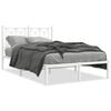 vidaXL Estructura cama sin colch&oacute;n con cabecero metal blanco 120x190cm