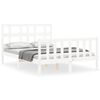 vidaXL Estructura de cama sin colch&oacute;n madera de pino blanca 140x200 cm