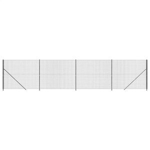 vidaXL Cerca de alambre con brida gris antracita 1,4x10 m