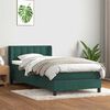 vidaXL Cama box spring con colch&oacute;n terciopelo verde oscuro 90x220 cm
