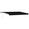 vidaXL Armaz&oacute;n de toldo manual con LEDs Negro y Antracita 4 x 3,5 m