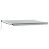 vidaXL Toldo retr&aacute;ctil aluminio y tela gris antracita y blanco 5x3 m
