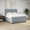 vidaXL Cama box spring con colch&oacute;n tela gris claro 200x200 cm