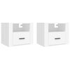 vidaXL Mesitas de noche de pared 2 uds blanco 50x36x40 cm
