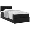 vidaXL Cama otomana colch&oacute;n cuero sint&eacute;tico negra 80x200cm