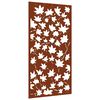 vidaXL Adorno de pared jard&iacute;n acero corten dise&ntilde;o hoja arce 105x55 cm