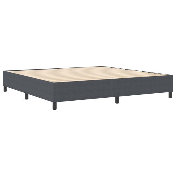 vidaXL Cama de plataforma Gris oscuro 200 x 200 cm Tela de Pana