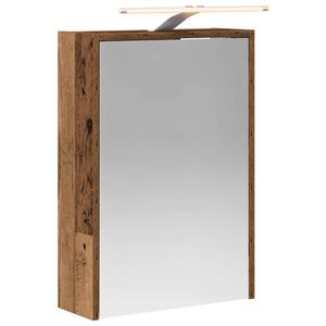 vidaXL Armario con espejo de ba&ntilde;o Madera vieja 43 x 16 x 62.5 cm