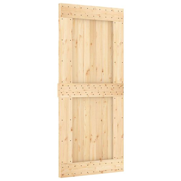 vidaXL Puerta NARVIK Natural 90 x 210 cm Madera de Pino S&oacute;lido