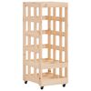 vidaXL Le&ntilde;ero con ruedas madera maciza de pino 40x49x110 cm