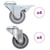 vidaXL Ruedas giratorias con agujero pasador 8 unidades 50 mm