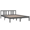vidaXL Estructura de cama sin colchón madera maciza gris 140x200 cm