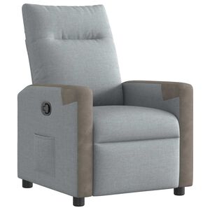 vidaXL Sill&oacute;n reclinable de tela gris claro