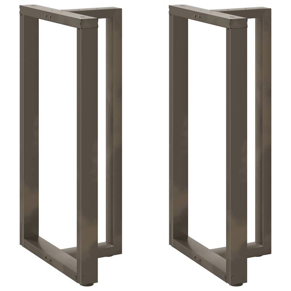 vidaXL Patas para mesa de bar en forma de T (2 unidades), color negro, 60 x 35 x (110-111) cm, acero