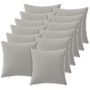 vidaXL Funda de almohada 12 uds. HEERLEN Gris 40 x 40 cm Poli&eacute;ster
