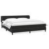 vidaXL Cama box spring con colchones terciopelo negro 180x220 cm