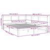 vidaXL Cama con estanter&iacute;a sin colch&oacute;n madera maciza marr&oacute;n 140x190 cm