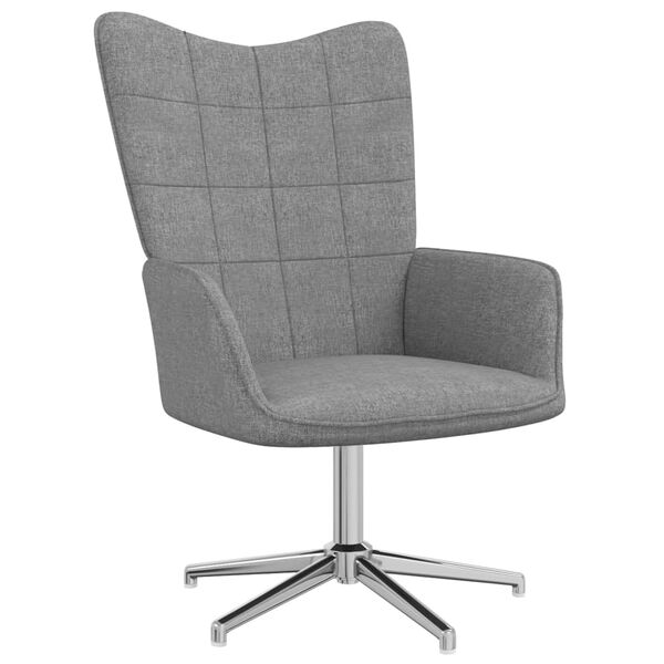 vidaXL Sill&oacute;n de relax con taburete tela gris claro