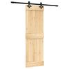 vidaXL Puerta Corredera Natural y negro 70 x 210 cm