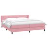 vidaXL Cama box spring con colchones terciopelo rosa 180x210 cm