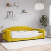 vidaXL Sof&aacute; cama sin colch&oacute;n terciopelo amarillo 100x200 cm
