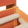 vidaXL Cama sin colch&oacute;n madera maciza de pino marr&oacute;n cera 200x200 cm