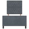 vidaXL Cama tipo Box Spring Gris oscuro 100 x 200 cm Terciopelo