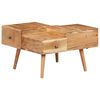 vidaXL Mesa de centro de madera maciza de acacia 70x60x42 cm