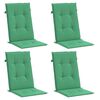 vidaXL Cojín silla de jardín respaldo alto 4 uds tela verde 120x50x3cm