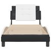 vidaXL Estructura de cama sin colch&oacute;n Zadar cuero sint&eacute;tico negro y blanco 80x200 cm
