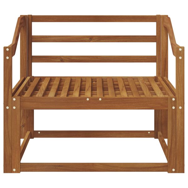 vidaXL Sof&aacute; intermedio de exterior Madera de Acacia S&oacute;lida Natural