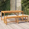 vidaXL Mesa de comedor de jardín madera maciza de acacia 150x90x74 cm