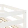 vidaXL Cama alta ni&ntilde;os con cortinas madera pino blanco negro 90x190 cm