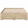 vidaXL Estructura de cama Marrón 140 x 200 cm Madera contrachapada