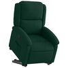 vidaXL Sill&oacute;n reclinable elevable terciopelo verde oscuro