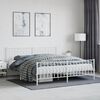 vidaXL Estructura cama sin colch&oacute;n con estribo metal blanco 183x213 cm