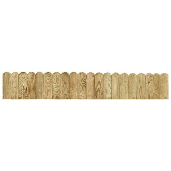 vidaXL Rollo de borde de madera de pino impregnada verde 120 cm