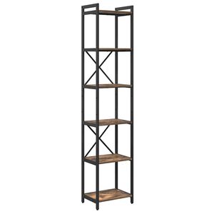 vidaXL Estante de libros Roble ahumado 40 x 30 x 189,5 cm