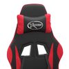 vidaXL Silla gaming cuero sintético negro y rojo