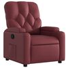 vidaXL Sill&oacute;n reclinable de cuero sint&eacute;tico rojo tinto