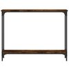 vidaXL Mesa consola madera de ingeniería roble ahumado 100x22,5x75 cm